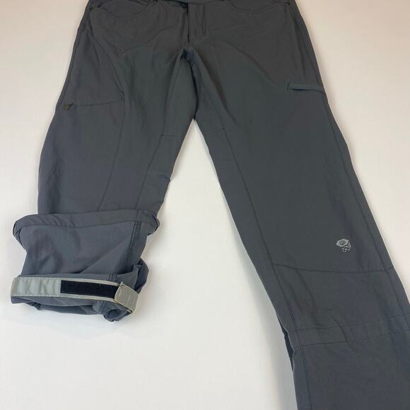 Mountain Hardware Womens 8 Regular Fit Lightweight Multi-Pocket Grey Tech Pants - Picture 6 of 9